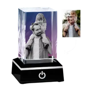 Unique Floating 3D Crystal Photo Block Gift for Memories